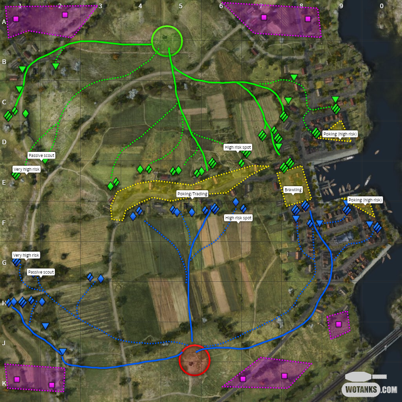 Карта разъездов wot