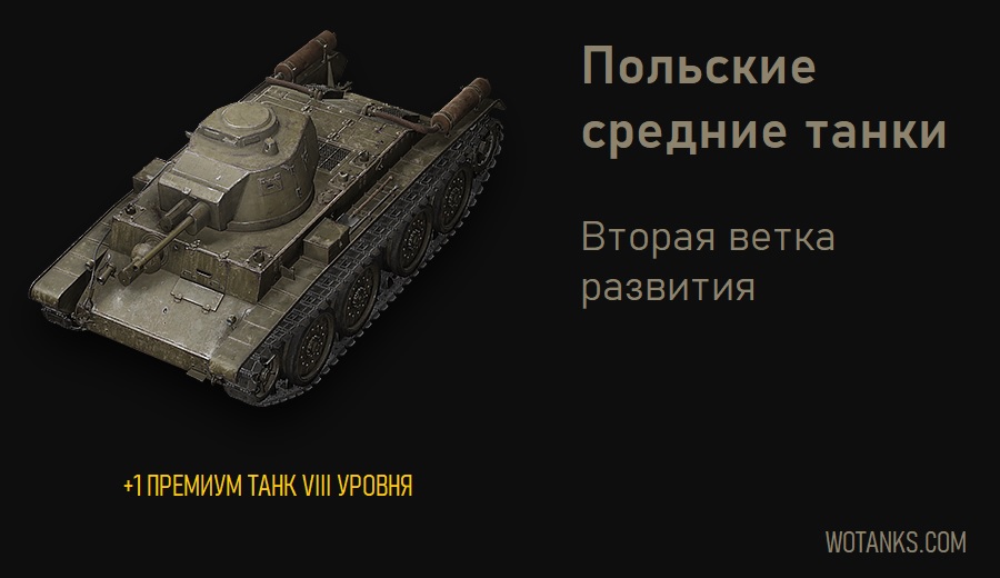 Вторая ветка польских средних танков в World of Tanks