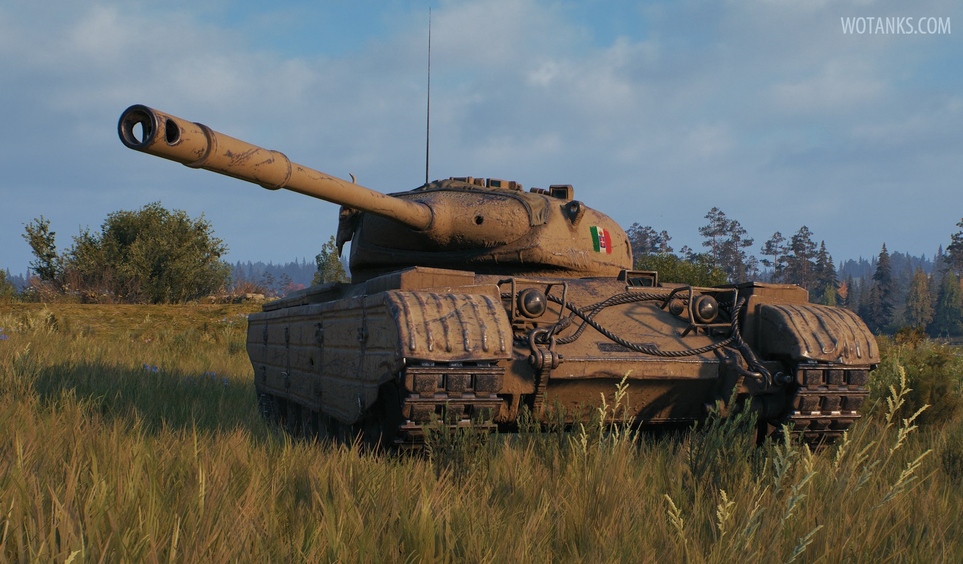 Внешний вид Progetto M35 mod 46 - нового итальянского премиум танка